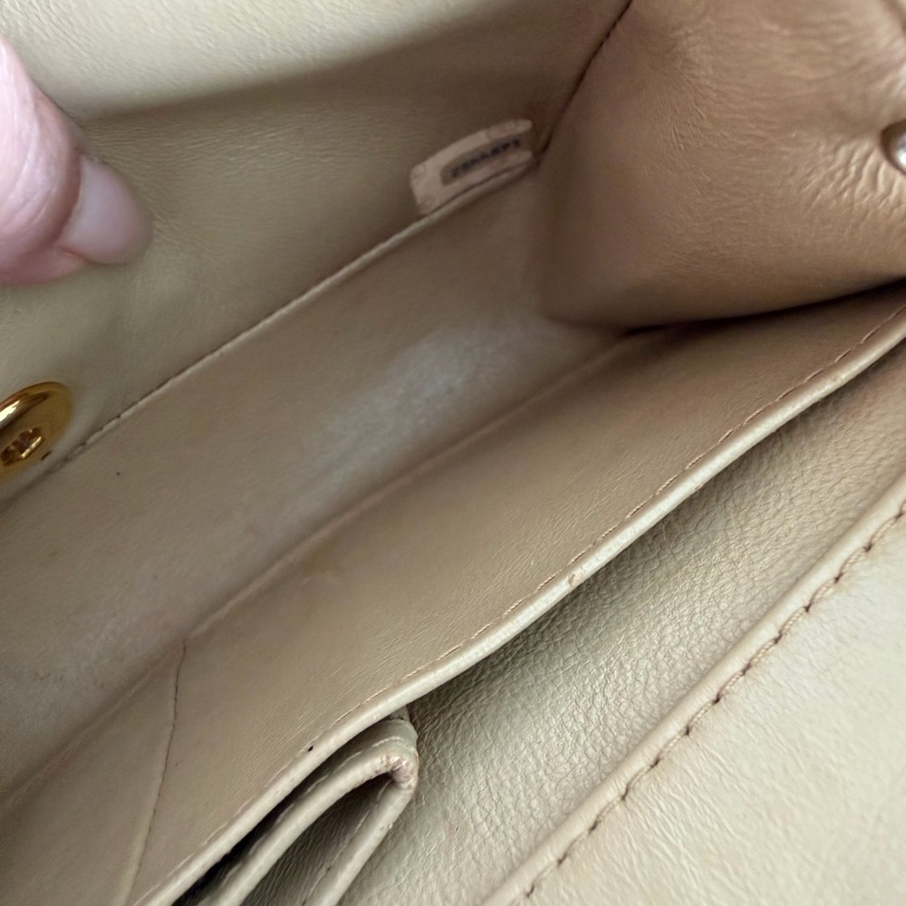 CHANEL Beige Mini Quilted Crossbody Bag - Picture 4 of 17
